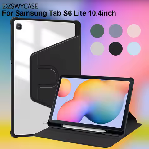 360° Rotating Case For Samsung Galaxy Tab S6 Lite 10.4 Inch 2024/2022/2020, with Pencil Holder, Auto