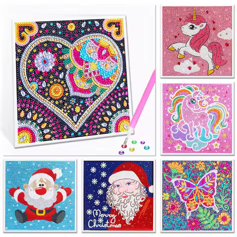 New High Quality Diamond Painting Kits for Kids 20x20cm 5D Creative Mosaic Diamond Art Set Full Dril