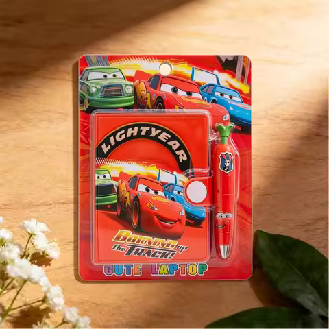 2026 Disney Pixar Cars 3 Lightning McQueen Cartoon Pocket Book Cute Mini Notebook Student Pen Statio