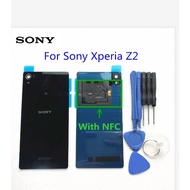 Battery Cover with NFC For Sony Xperia Z2 D6543 L50W D6503 Housing Rear Glass Back Battery Cover Doo