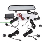 Rearview Mirror Monitor Display 2 in 1 Car LED Display Parking Sensor Reverse Radar Alert System by