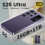 S26 Ultra 5g smartphone 7.3-inch 16GB+1TB dual sim card Face Recognition global version