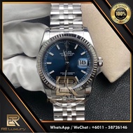 [TOP QUALITY] DATEJUST 41MM BLUE D1AL SMOOTH BEZEL JUBILEE 126300 MEN WATCH LUXURY AUTOMATIC JAM TAN