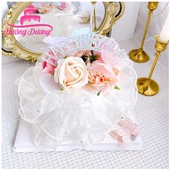 (Combo of 3) birthday cake accessories with happy birthday, i love you studded with stones