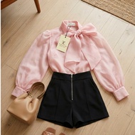 Cute Pink Long-Sleeved Shirt Suitable For Sweet Girl Look CT777