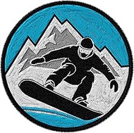 Snowboarding Patch Embroidered Iron on Patches for Clothes Backpacks Bags Jeans Jackets Size 3" ID45