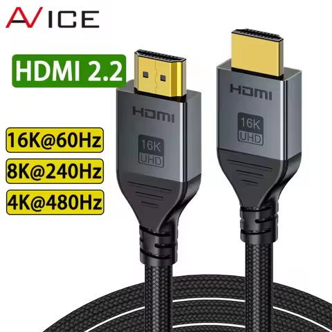 16K HDMI-Compatible Cable HDMI 2.2 Cable 16K@60Hz 8K@240Hz 4K@480Hz 96Gbps Adapter for Apple TV PS5 