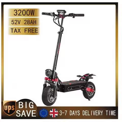 BOYUEDA Q7 Pro Max Scooter eléctrico 52V 28AH 3200W 10 neumáticos 110Km de alcance frenos de disco d