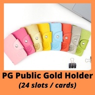 PG Public Gold Bar Card Holder Business Card Folder Tempat Simpan Koleksi Kad Emas Standard Sizes 24 Slots - Random