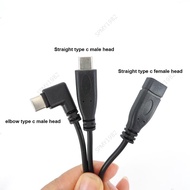 USB 2.0 Type C Male female 2pin 4 core pin wire power date Charging Cable right angle Plug extension