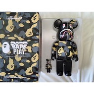 authentic Bape abc camo Madison shark bearbrick be@rbrick 400% + 100%