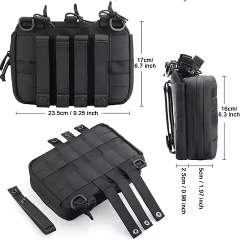New Triple Mag Admin Pouch Tactical Magazine Pouch Molle Utility EDC Organizer Detachable Inner Pock