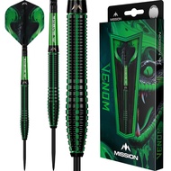 MISSION STEEL TIP DARTS - 23G/25G VENOM 90% Tungsten Dart Set Original Steel Dart (ARROW DART KELULI