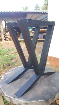 Iron-DIY ขาโต๊ะเหล็ก ขาเหล็กทำโต๊ะ ขาโต๊ะล๊อฟท์ โต๊ะทำงาน โต๊ะกาแฟ 1คู่ สีดำด้าน IR-147 ทรงสามเหลี่ย
