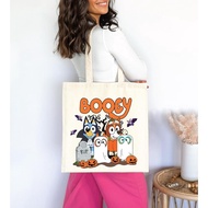 Bluey Halloween Bag Bluey Trick or Treat Bag Bluey Candy Bag Bluey Inspired Trick or Treat Tote Bag 