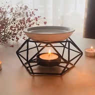 JOY Aromatic Oil Burner, Geometric Ceramic Essential Oil Candle Holder Wax Melt Burner Warmer Melter fragrance for Home