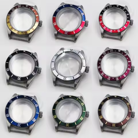 NH35 Case 41mm Silver Stainless Steel Wacth Case Sapphire Glass fit NH35 NH36 ETA 2836 Miyota 8205 8
