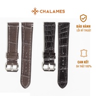 High quality crocodile leather watch strap - French billet crocodile watch strap - watch strap size 