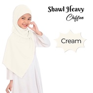 (20 colour)BUDAK shawal chiffon sekolah size kanak kanak shawal chiffon Jilbab Clothing