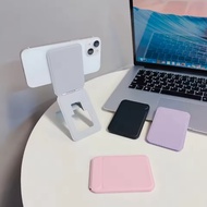 【Agate Design】Magnetic Phone Stand Invisible Cell Tripod Folding Mobile Holder Compatible Cell Angle