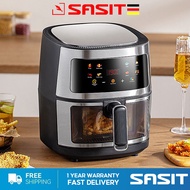 SASIT Stainless Steel Air Fryer 8L 1.3KW Digital Screen Multifunctional Visual Large Capacity Air Fr