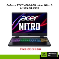 GeForce RTX™ 4060-8GB - Acer Nitro 5 Gaming Laptop AN515-58-79RR (i7-12650H/16GB/512GB SSD/15.6" FHD