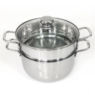 2-LAYER Stainless Steel Pot 26CM, HIGH QUALITY 304 Stainless Steel Deep Pot