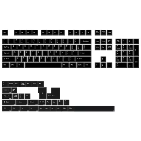Taihao Cubic ALPS Keycap ABS WOB White on Black Doubleshots keycap for diy gaming mechanical keyboar