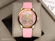 店家古馳GUCCI手錶 G-Timeless系列女錶 喵星人圖案 經典百搭款 直徑38mm石英中性錶 機芯女