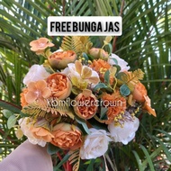 3 Warna Wedding Bouquet Buket Bunga Tangan Pengantin Ready