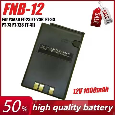 12V 1000mAh FNB-12 FNB-12H Battery for Yaesu FT-23 FT-23R FT-33 FT-73 FT-728 FT-411 FTH-2010 FTH-701