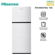 HISENSE ไฮเซ่นส์ ตู้เย็น 2 ประตู 15 คิว รุ่น RT549N4TWU สีกระจกขาว