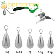 BETTER-MAYSHOW Fishing Weight Sinker Hook Connector Sports Entertainment 3.5/5.3/7/10.5/14g Line Sin