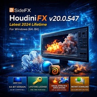 SideFX Houdini FX v20.0.547 Latest 2024 Lifetime For Windows 3D Animation VFX Software (64-Bit)