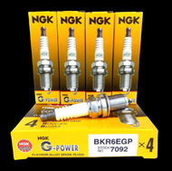 NGK หัวเทียน BKR6EGP 7092 รุ่น G-POWER PLATINUM หัวเทียนเข็ม จำนวน 4 ตัว (แพ็คละ 4 หัว) รหัสอะไหล่ B