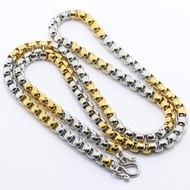 s2shop สร้อยคอสแตนเลสแท้ สร้อยคอพระ ลายผ่าหวาย ห้อยพระได้ 1 องค์ ความกว้าง 6 มม.ความยาว 16 18 20 22