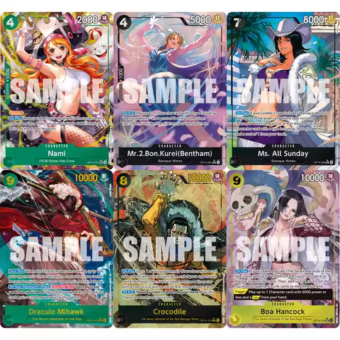 ONE PIECE Collection Cards Nami Ms. All Sunday Crocodile Boa Hancock EN High Quality Self Made Game 