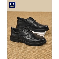 HLA/Hailan House Men's Shoes 2026 New Casual Leather Shoes Men's Breathable Genuine Leather Middle-A