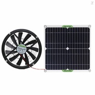 100W Monocrystalline Silicon Solar Panel Solar Film 18V Solar Powered Fan 10-Inch Mini Cooling Ventilator Solar Exhaust Fan Solar Energy Fan for Pet House Toilet
