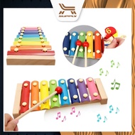 LH 8 Notes Kids Musical Learning Wooden Xylophone Wooden Piano Reading Scale Hand Claps Baby Early L