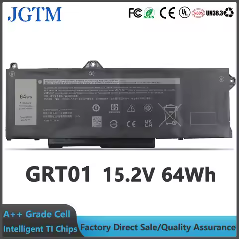 GRT01 15.2V 64Wh Laptop Battery Compatible with Dell Latitude 5421 5431 5521 5531 Precision 3470 356