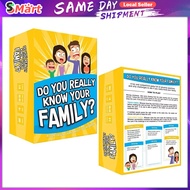 Do You Really Know Your Family ? Fun Family Game Conversation Starters Challenge For Kid Puzzle Card