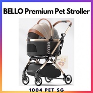 🇸🇬 Bello Pet Stroller Premium Foldable Trolley Lightweight Travel Carrier