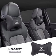 1Pcs Car Seat Headrest Auto Logo Neck Pillow For Mercedes Benz AMG W203 W206 W220 W205 W211 W212 W20