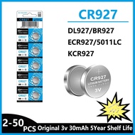 2-50PCS CR927 CR 927 3V Lithium Battery DL927 BR927 LM927 ECR927 For Watch Car Remote Control Clock 