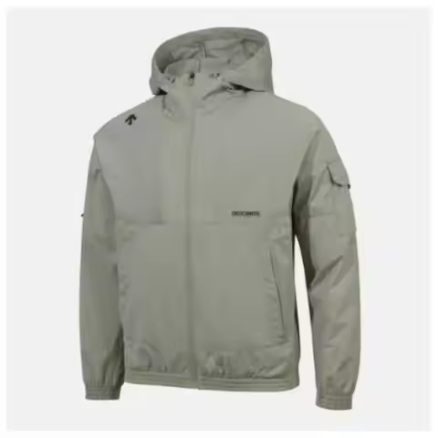 Descente Windbreaker UQC SP113TFT31-KHK Wovenlike Training Zip-up KHK
