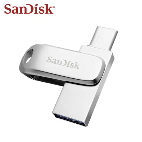 SanDisk Metal Dual Pen Drive USB 3.2 and Type-C Flash Drive DDC4 32GB 64GB 128GB 256GB 512GB 1TB U D