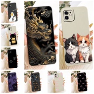 6.1'' Cover For iPhone 12 Casing Silicone Luxury Fashion Flowers Kawaii Cute 2D Painted Phone Case A