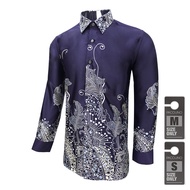 Purple Color Malaysia Men Batik Long Sleeve Kemeja Batik Lelaki Lengan Panjang- 22622-BK0092-C