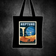 GAZE AT THE GEYSERS ON TRITON (SPACE VINTAGE TRAVEL) Printed tote bag canvas